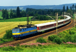 Lokomotiva: 362.122-4 | Vlak: EC 172 Vindobona ( Wien Südbf. - Berlin Ost. ) | Místo a datum: Sázava u Žďáru 23.07.1998