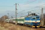 Lokomotiva: 362.175-2 | Vlak: R 679 ( Praha hl.n. - Brno hl.n. ) | Msto a datum: Hlzov 07.02.2009