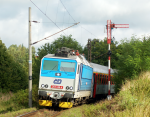 Lokomotiva: 363.046-4 | Vlak: IC 101 Anton Bruckner ( Praha hl.n. - Linz Hbf. ) | Místo a datum: Heřmaničky 16.08.2010