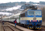Lokomotiva: 363.053-0 | Vlak: R 650 ( České Budějovice - Praha hl.n. ) | Místo a datum: Olbramovice 05.03.2010