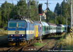 Lokomotiva: 363.054-8 | Vlak: R 893 umava ( Praha hl.n. - Nov dol ) | Msto a datum: Hemaniky 27.07.2010
