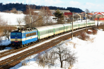 Lokomotiva: 363.064-7 | Vlak: R 678 ( Brno hl.n. - Praha hl.n. ) | Msto a datum: Oechov 01.03.2006