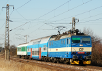 Lokomotiva: 363.064-7 | Vlak: Os 5909 ( Kolín - Žďár nad Sázavou ) | Místo a datum: Hlízov 02.03.2011