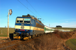 Lokomotiva: 363.077-9 | Vlak: R 640 ( esk Budjovice - Praha hl.n. ) | Msto a datum: Stezim 30.12.2008