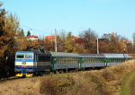 Lokomotiva: 363.080-3 | Vlak: R 635 ( Praha hl.n. - České Budějovice ) | Místo a datum: Heřmaničky 05.11.2009