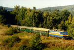 Lokomotiva: 363.120-7 | Vlak: R 635 ( Praha hl.n. - České Budějovice ) | Místo a datum: Mnichovice 26.09.1997