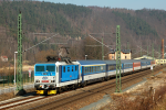 Lokomotiva: 371.201-5 | Vlak: EC 378 Slovenská strela ( Bratislava hl.st. - Stralsund ) | Místo a datum: Königstein (D) 11.03.2014