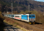 Lokomotiva: 371.201-5 | Vlak: EC 175 Jan Jesenius ( Hamburg-Altona - Budapest Kel.pu. ) | Místo a datum: Dolní Žleb zastávka 20.03.2014