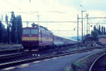 Lokomotiva: 372.007-5 | Vlak: IC 174 Porta Bohemica ( Praha-Holešovice - Hamburg-Altona ) | Místo a datum: Děčín hl.n. 15.08.1992