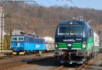 Lokomotiva: 372.009-1, 193.220-1 | Vlak: Pn 48357 ( Bremerhaven - Dobrá u Frýdku ) | Místo a datum: Děčín hl.n. 24.03.2015