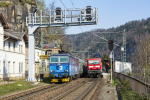 Lokomotiva: 372.012-5, 143.957 | Vlak: Nex 45313 | Místo a datum: Schöna (D) 06.04.2019