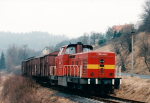 Lokomotiva: 725.295-4 ( T444.0295 ) | Místo a datum: Velichov 05.04.1996