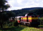 Lokomotiva: 735.222-2 | Vlak: Os 7903 ( Protivn - Zdice ) | Msto a datum: Rejkovice 10.09.1995