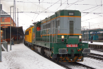Lokomotiva: 740.723-2 + 162.118-4 | Vlak: IC 1004 ( Havov - Praha hl.n. ) | Msto a datum: esk Tebov 03.12.2014