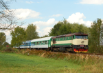 Lokomotiva: 749.264-8 | Vlak: Ex 11637 ( Praha-Vrovice - Vlaim ) | Msto a datum: Dobkov 10.09.2016