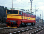 Lokomotiva: 750.213-1 | Místo a datum: Tišnov   13.03.1992
