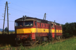 Lokomotiva: 751.233-8 + 751.237-9 | Vlak: Lv 46084 ( Horní Dvořiště - České Budějovice ) | Místo a datum: Holkov 12.08.1995