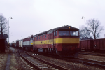 Lokomotiva: 752.066-1 + 752.083-8 | Vlak: Pn 65401 | Místo a datum: Rájec-Jestřebí 04.03.1995