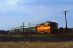 Lokomotiva: 754.018-0 | Vlak: Sp 1975 ( Veselí nad Lužnicí - Gmünd NÖ ) | Místo a datum: Chlum u Třeboně 15.08.1995