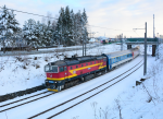 Lokomotiva: 754.049-5 | Vlak: Ex 1542 Jižní expres ( Linz Hbf. - Praha hl.n. ) | Místo a datum: Benešov u Prahy   10.01.2019