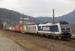 Lokomotiva: 761.002-5 + 186.455-2 | Vlak: Nex 43305 | Místo a datum: Königstein ( D ) 11.03.2016