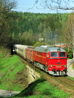 Lokomotiva: 781.529-3 | Vlak: Rn 44263 ( Česká Třebová - Miedzylesie ) | Místo a datum: Těchonín 01.05.2001