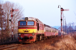 Lokomotiva: 781.600-2 | Vlak: Os 7029 ( Karlovy Vary - Chomutov ) | Místo a datum: Hájek 11.03.1997