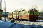 Lokomotiva: 830.018-8 | Vlak: Os 14810 ( Znojmo - Okříšky ) | Místo a datum: Moravské Budějovice 27.01.2000