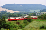 Lokomotiva: 831.162-3 | Vlak: Os 17510 ( Horažďovice předměstí - Domažlice ) | Místo a datum: Běšiny 17.08.1997