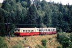 Lokomotiva: 831.233-2 | Vlak: Os 3654 ( Lipová Lázně - Šumperk ) | Místo a datum: Ostružná 20.08.1995