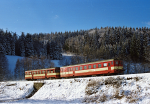 Lokomotiva: 831.233-2 | Vlak: Os 3615 ( Šumperk - Zlaté Hory ) | Místo a datum: Branná 05.01.2001