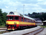 Lokomotiva: 853.009-9 + 853. | Vlak: Os 6387 ( Tanvald - Turnov ) | Místo a datum: Tanvald 28.06.1992