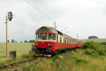Lokomotiva: 854.021-3 | Vlak: Ex 35201 ( Praha-Vrovice - Brno hl.n. ) | Msto a datum: Stezim 03.07.2009