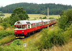 Lokomotiva: 854.027-0 | Vlak: Ex 35201 ( Praha-Vrovice - Brno hl.n. ) | Msto a datum: Tomice 03.07.2009