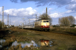 Lokomotiva: 103.114-5 | Vlak: IR 2644 ( Dresden Hbf. - Aachen Hbf. ) | Místo a datum: Kamen 19.03.1995