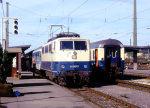 Lokomotiva: 111.047-7 | Vlak: R 5510 ( Berchtesgaden - Freilassing ) | Místo a datum: Freilassing 05.10.1993