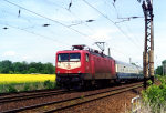 Lokomotiva: 112.158-1 | Vlak: IC 558 Saarland ( Dresden Hbf. - Saarbrcken Hbf. ) | Msto a datum: Grosskorbetha 16.05.1994