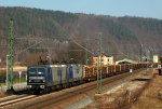 Lokomotiva: 143.048-7 + 143.638-5 | Vlak: Pn 48382 ( Polomka - Saalfeld ) | Místo a datum: Königstein   11.03.2014