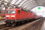 Lokomotiva: 143.116-2 | Vlak: RE 4766 ( Dresden Hbf. - Hof Hbf. ) | Místo a datum: Dresden Hbf. 08.03.2014