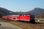 Lokomotiva: 143.885 | Vlak: S 37723 ( Meissen Triebischtal - Bad Schandau ) | Místo a datum: Königstein 11.03.2014