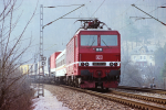 Lokomotiva: 180.017-6 | Vlak: Sg 42572 ( Lovosice jih - Dresden-Friedrichstadt ) | Místo a datum: Kurort Rathen 10.04.1996