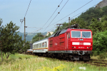 Lokomotiva: 180.017-6 | Vlak: Sn ( Lovosice jih - Dresden-Friedrichstadt ) | Místo a datum: Dolní Zálezly (CZ) 10.04.1999