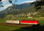 Lokomotiva: 185.539-4 + 1144.203 | Vlak: LZ    | Msto a datum: Schwaz (A) 04.06.2009
