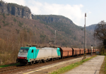 Lokomotiva: 186.131 ( ITL ) | Vlak: Pn 47314 ( Elektrtna Opatovice - Dn st.hr. ) | Msto a datum: Doln leb zastvka (CZ) 29.03.2014