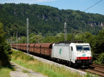 Lokomotiva: 186.138 ( ITL ) | Vlak: Pn 47313 ( Profen - Elektrárna Mělník ) | Místo a datum: Dolní Žleb zastávka 04.07.2014