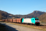 Lokomotiva: 186.246-5 ( ITL ) | Vlak: Pn 47313 | Místo a datum: Königstein 20.03.2014