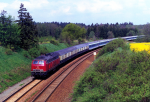 Lokomotiva: 218.306-9 | Vlak: IR 2668 ( Grlitz Hbf. - Karlsruhe Hbf. ) | Msto a datum: Grobau 11.05.1994