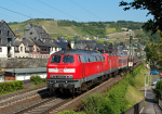 Lokomotiva: 218.412-5 + 143. | Vlak: RB 12764 ( Bingen Hbf. - Koblenz Hbf. ) | Msto a datum: Oberwesel 08.06.2006