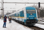 Lokomotiva: 223.067 | Vlak: R 355 Albert Einstein ( Mnchen Hbf. - Praha hl.n. ) | Msto a datum: Plze hl.n. (CZ) 09.02.2010