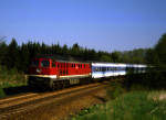 Lokomotiva: 232.485-3 | Vlak: IR 2066 ( Dresden Hbf. - Oberstdorf ) | Msto a datum: Grobau 11.05.1994